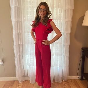 Red jumpsuit girls size 16